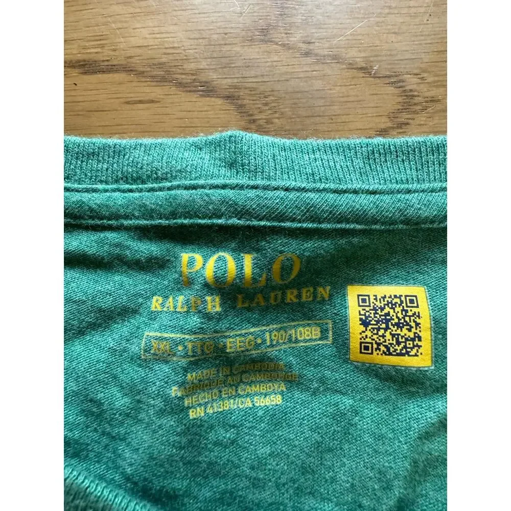 Polo Ralph Lauren Standard Fit Jersey Crewneck‎ T-shirt Men’s Size XXL Green
